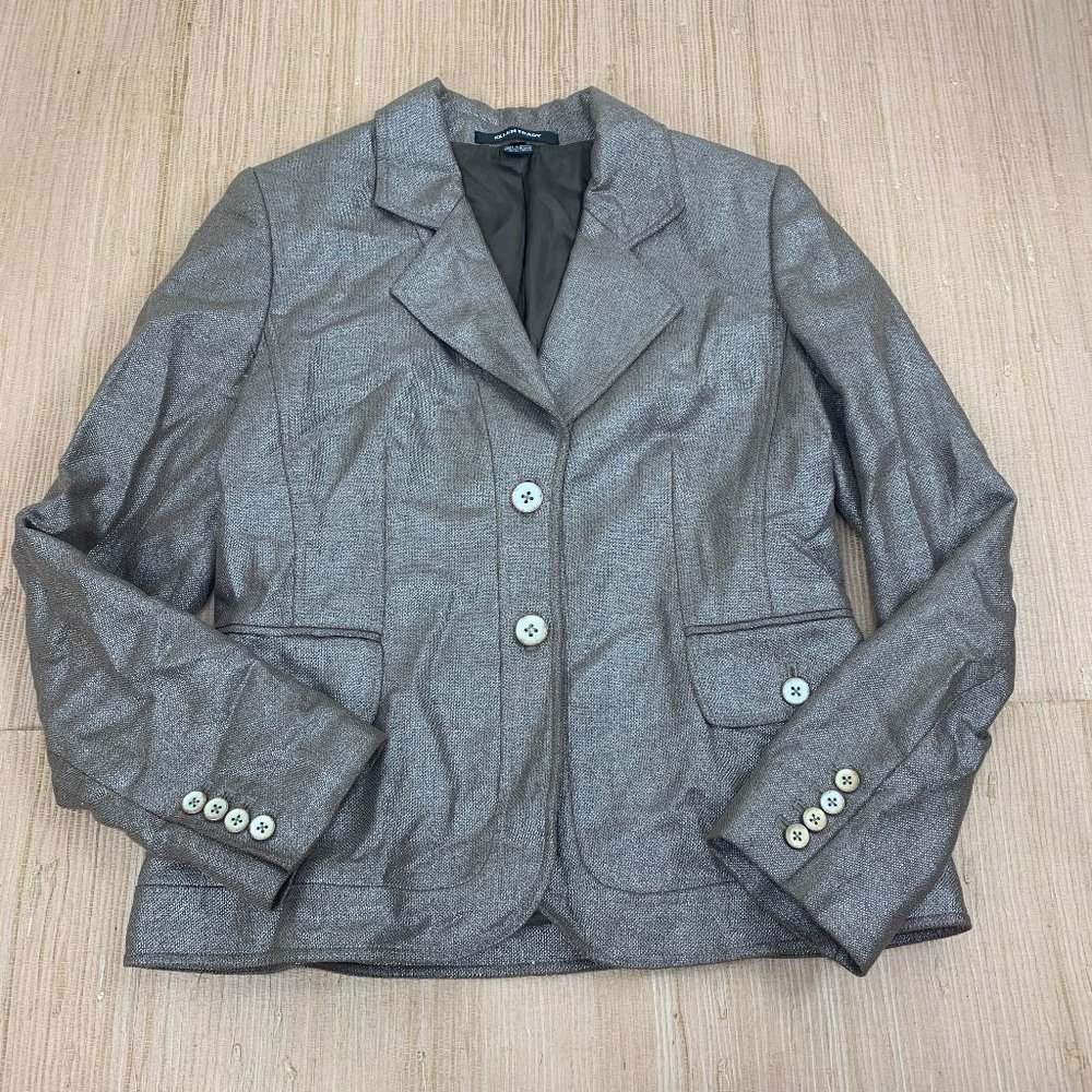 Ellen Tracy Metallic Ladies Suit Jacket Blazer 8